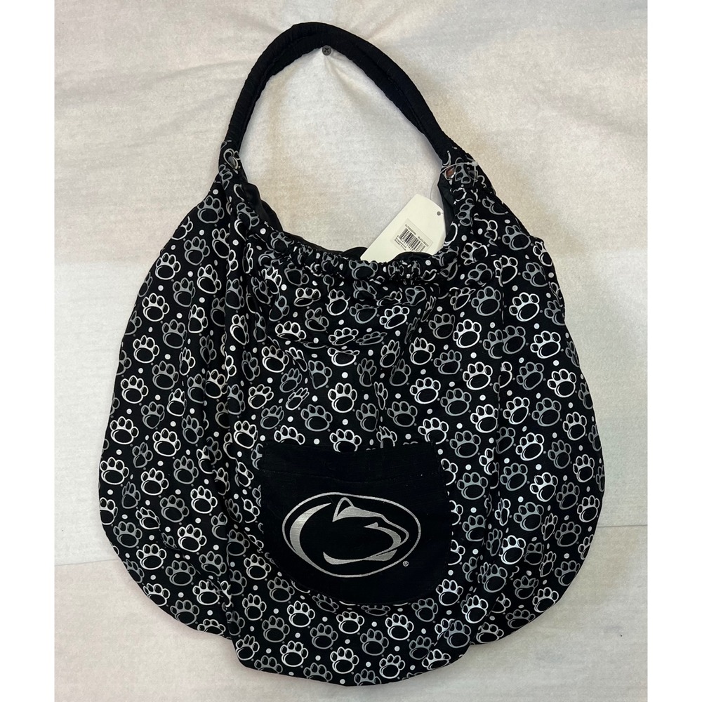 NWT Penn State Nittany Lions Collegiate Slouch Tote Bag Purse Paw Print